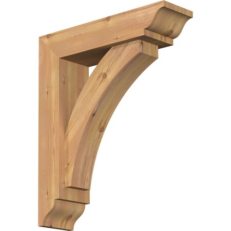 Thorton Traditional Smooth Bracket W/ Offset Brace, Western Red Cedar, 5 1/2W X 20D X 24H